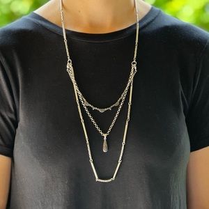Lucky Brand Silver Layer Necklace Unique